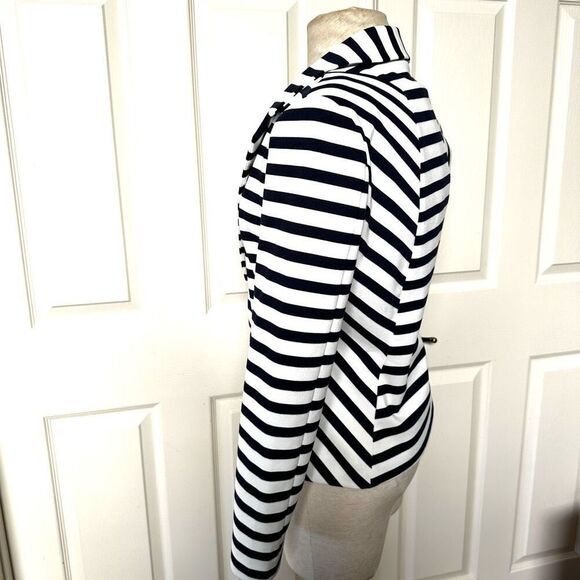 Chico’s navy and white striped blazer - Picture 8 of 10